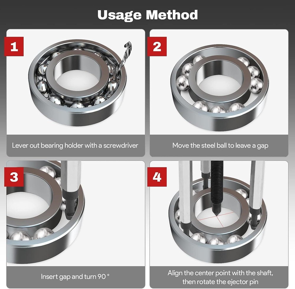 Bearing Disassembly Puller Inner Hole Puller Removal Tool Three-jaw Puller Set