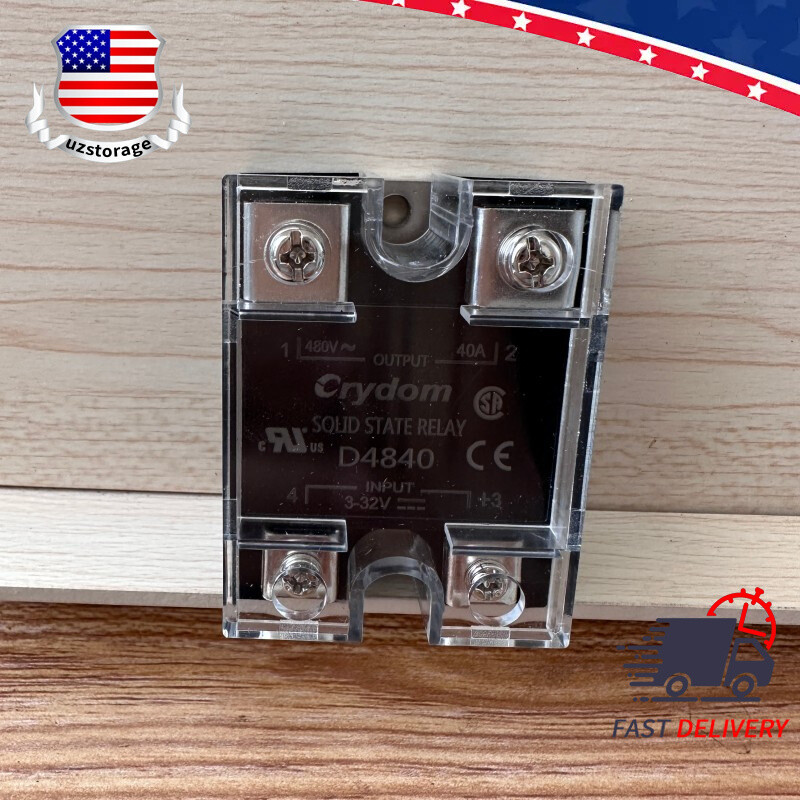2PCS For Crydom D4840 SSR Solid State Relay Output 480VAC 40A Input 3-32VDC