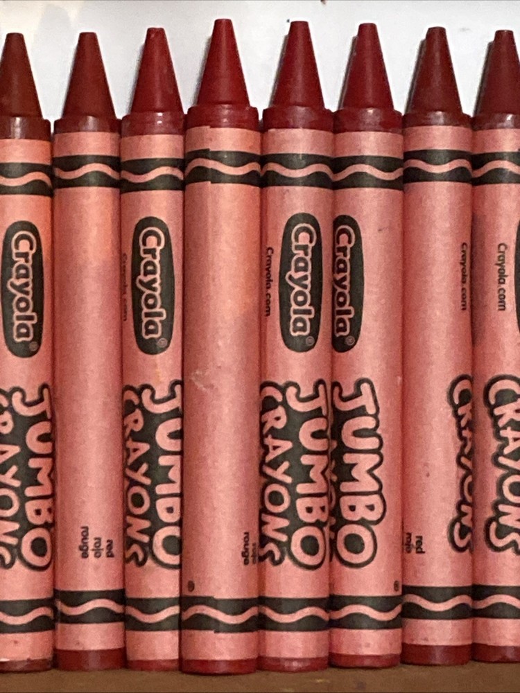 (16) JUMBO Crayola Crayons (red)