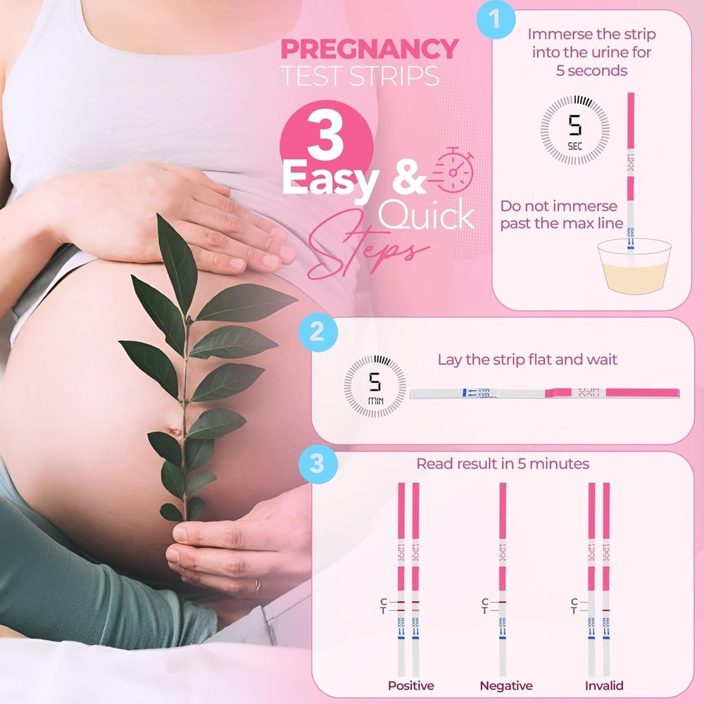 Complete Ovulation & Pregnancy Strip Combo - 40 Ovulation, 10 HCG Tests