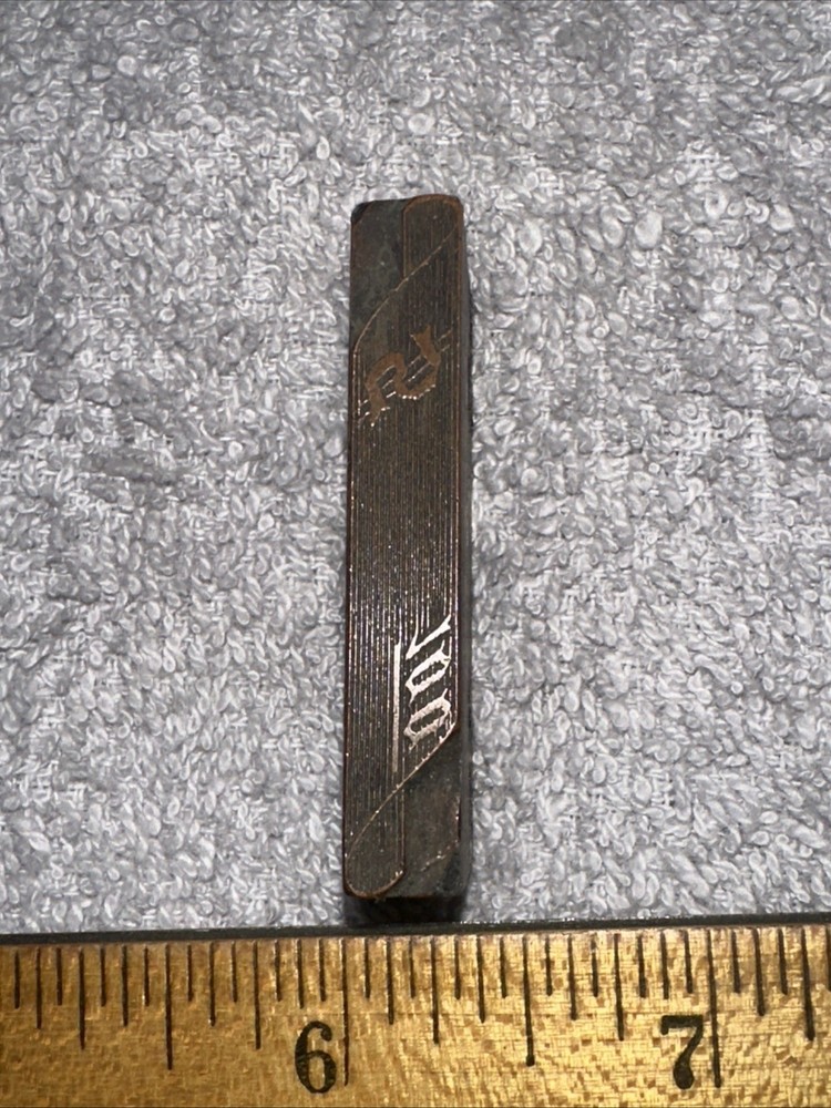 Printing Block ( $ 100 Check Space ) Copper on Lead Nice Image