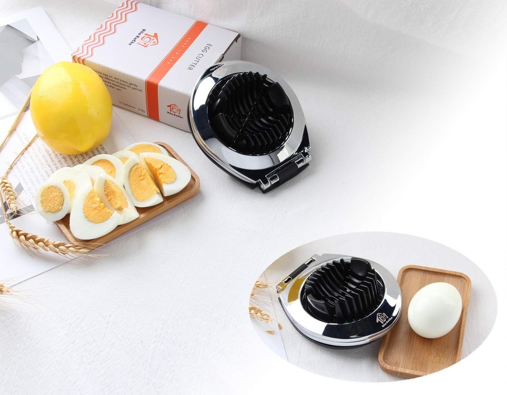 Multi Function Stainless Steel Egg Slicer Hard Boiled Eggs Dishwasher Safe He...