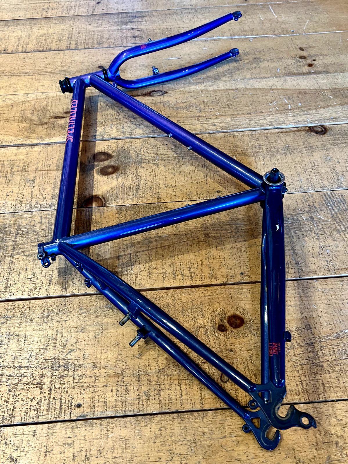 Vintage 90s Specialized Rock Hopper 18" Steel Mountain Bike Frame Purple Fade