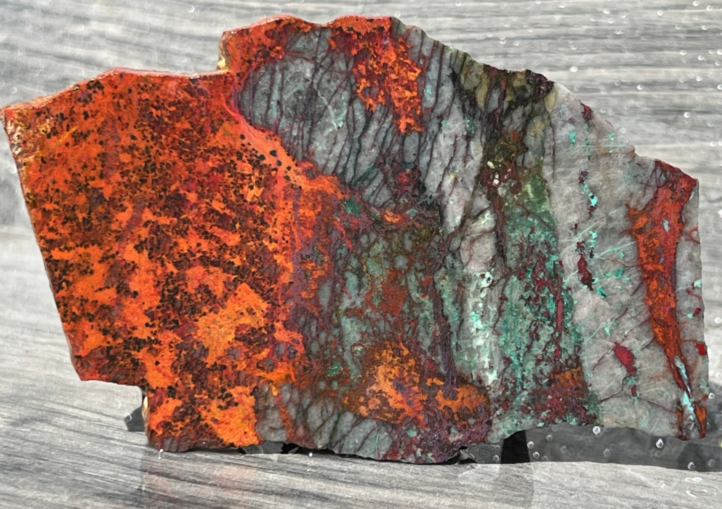 Sonora Sunrise Sunset Chrysocolla Cuprite 4.25"x2.5" Lapidary Rough Slab S2