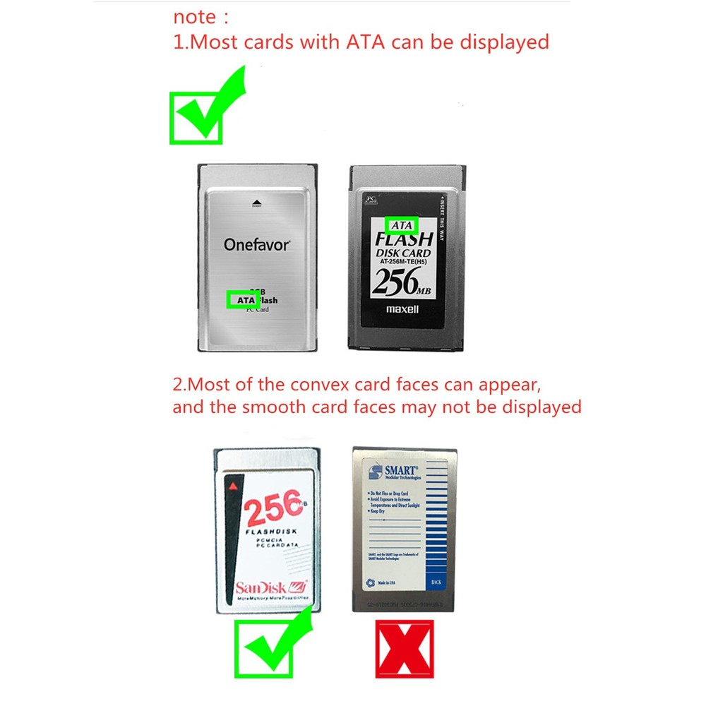 1PC USB 2.0 to PC ATA PCMCIA Adapter Flash Disk Memory Card Reader Plug & Play