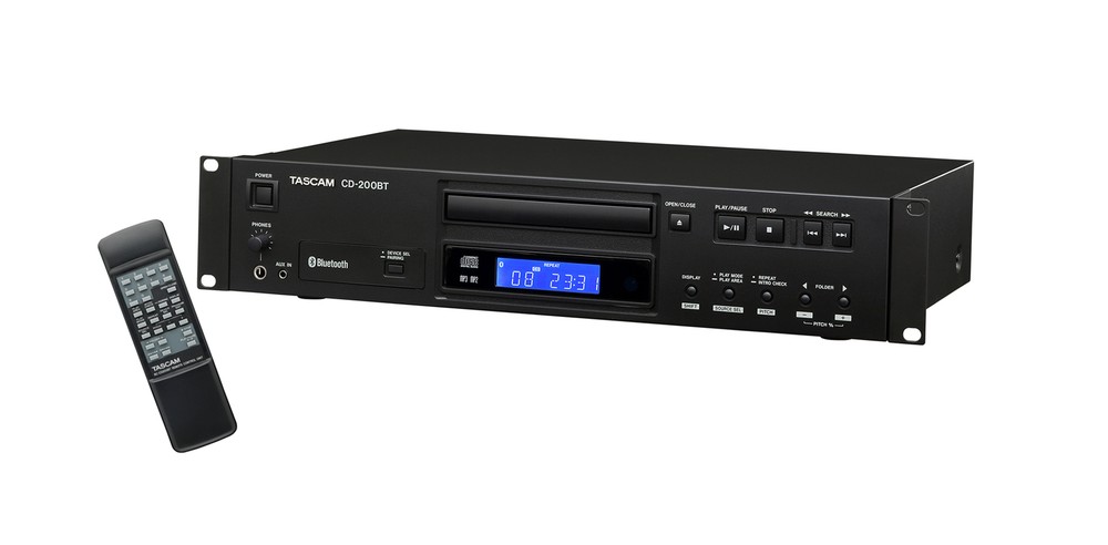 Tascam CD200BT Rack-Mount CD Player with Integrated Bluetooth Receiver
