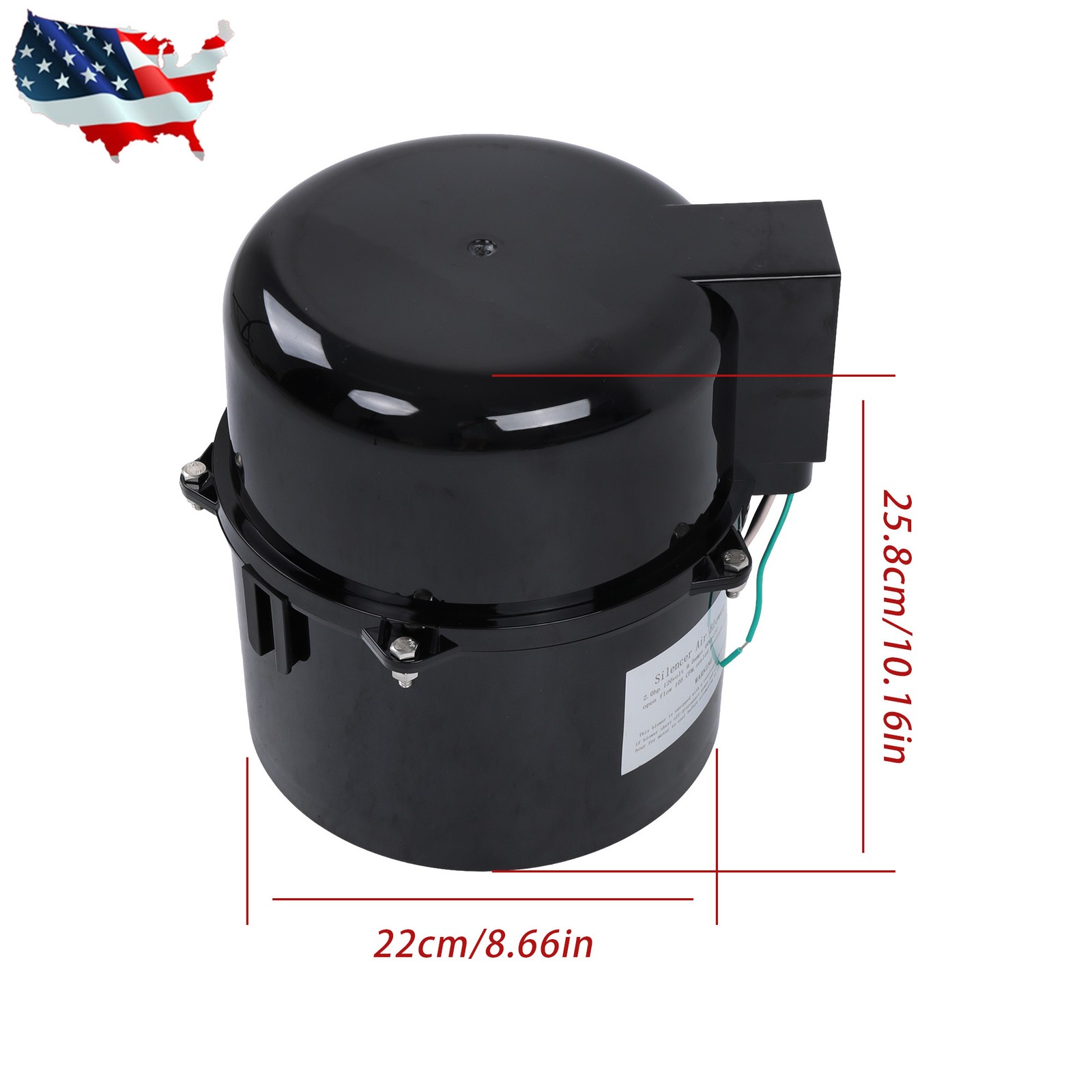 Air Supply Silencer Blower Motor 2HP 120V 9.0 Amps For Hot Tubs and Spa 6320141