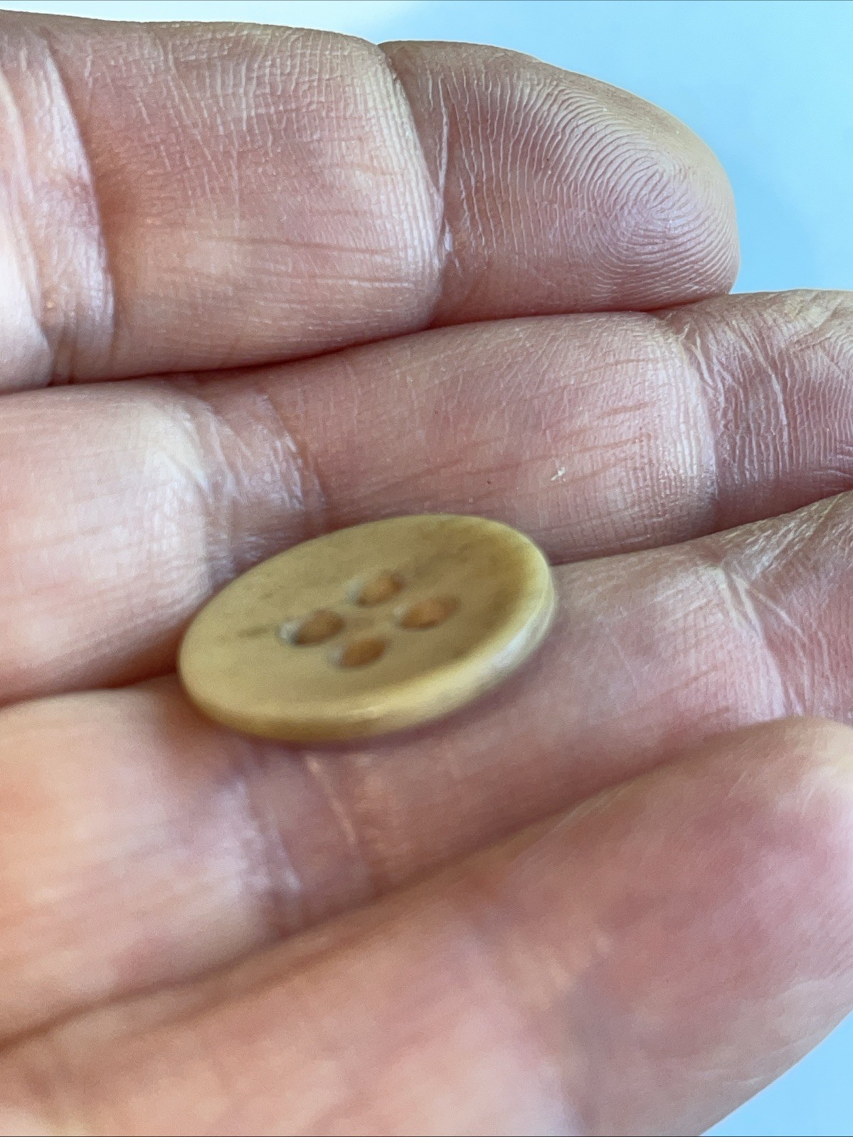 Set Of 6 bone civil war reenactment 4 hole Scooped Front buttons Approx 11/16”