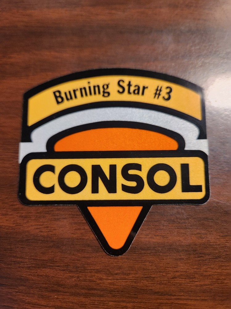 BURNING STAR #3 SHIELD WHITE BACK CONSOL COAL MINING STICKER