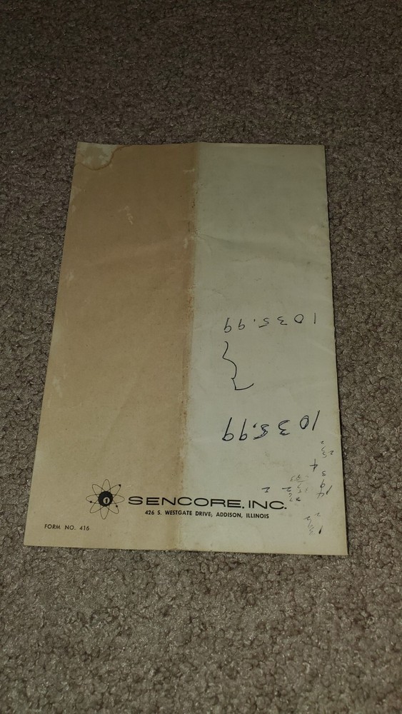 Original Sencore Model FE14 and FE16 Field Effect Meter Manual