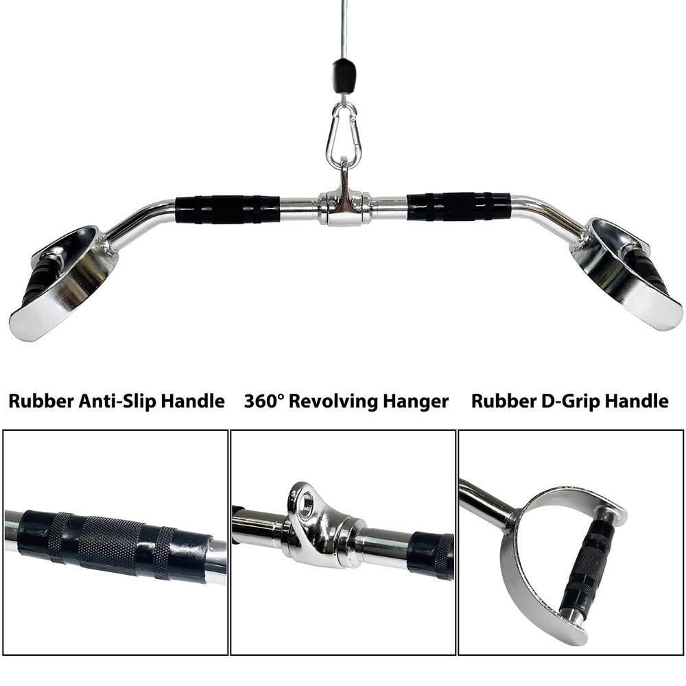 Sogawave LAT Pull Down Bar/Tricep Press Down Bar/Curl Pull Down Bar Multi-Exe...