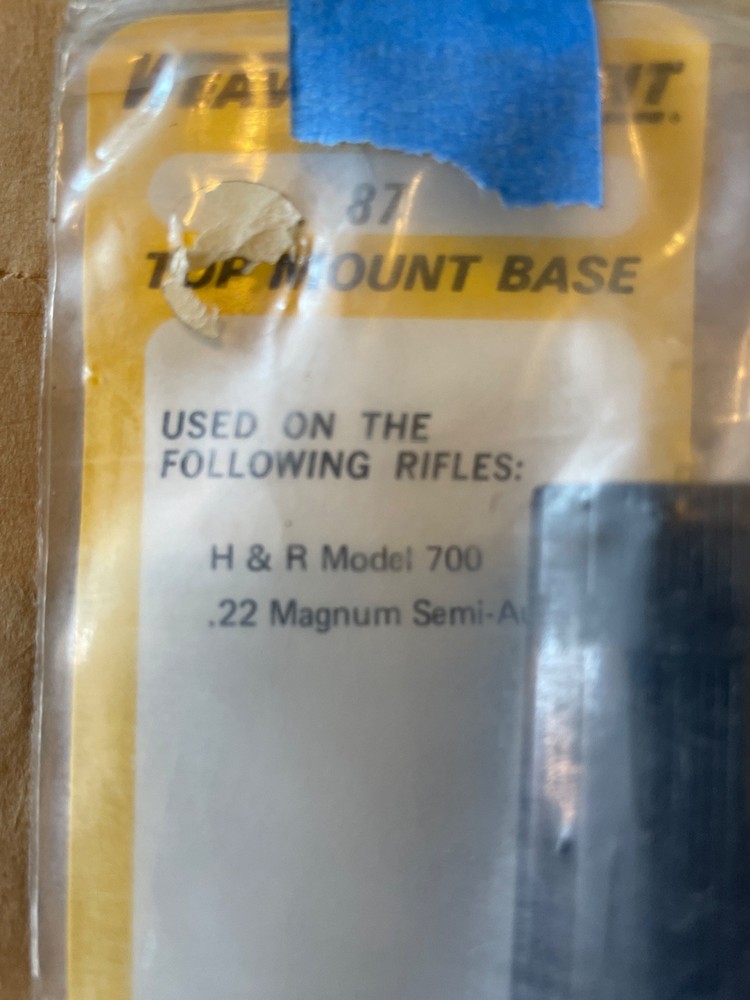 weaver top mount base #87 Olin Company NOS