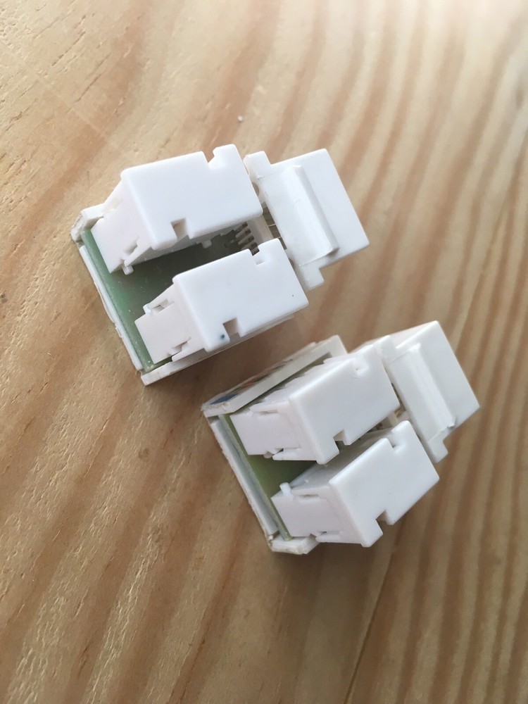 2Pcs Enhanced CAT 5 Ethernet Cable Jack US Shipping