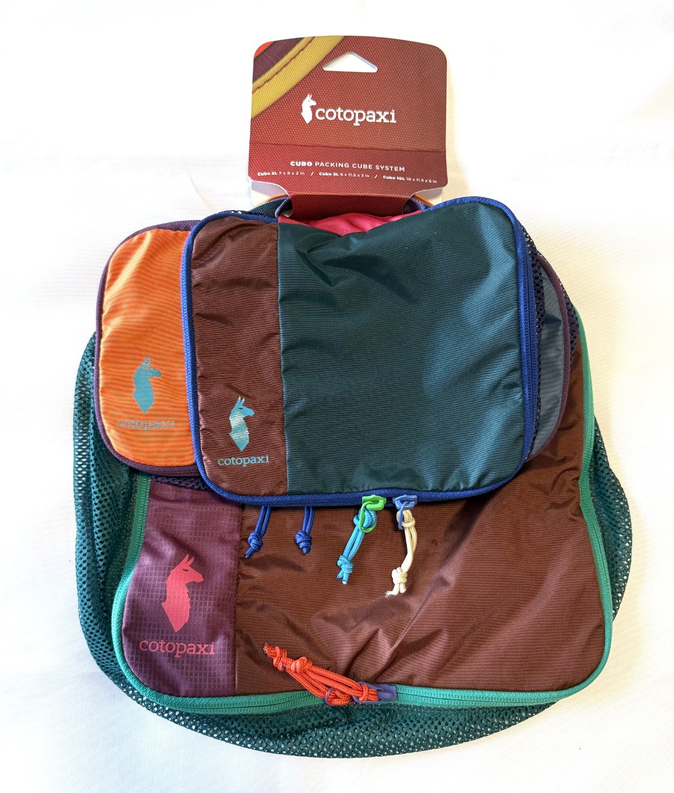 Cotopaxi Cubos Del Dia Multi-Color Packing Cube System 2L 3L 10L NWT
