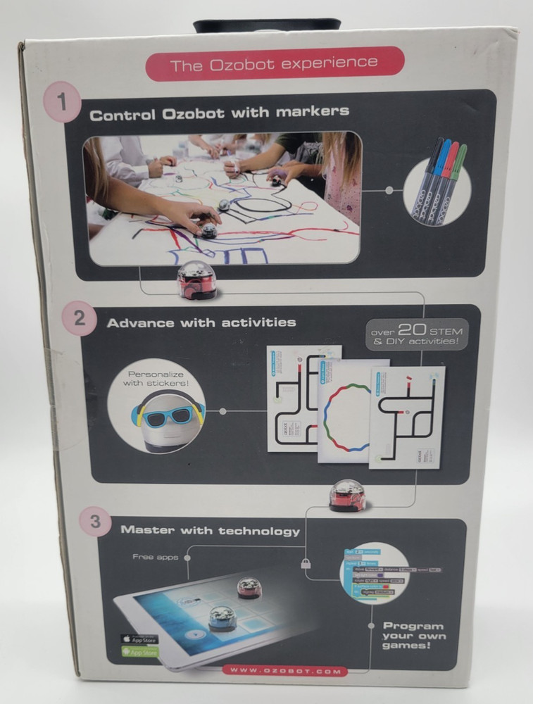 OZOBOT Starter Pack ~ Programmable Robot ~ Lava Red ~ NEW In Sealed Box!