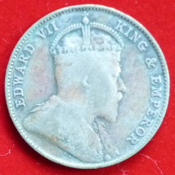 ​Straits Settlements 20 Cents 1910 B km 22a Silver