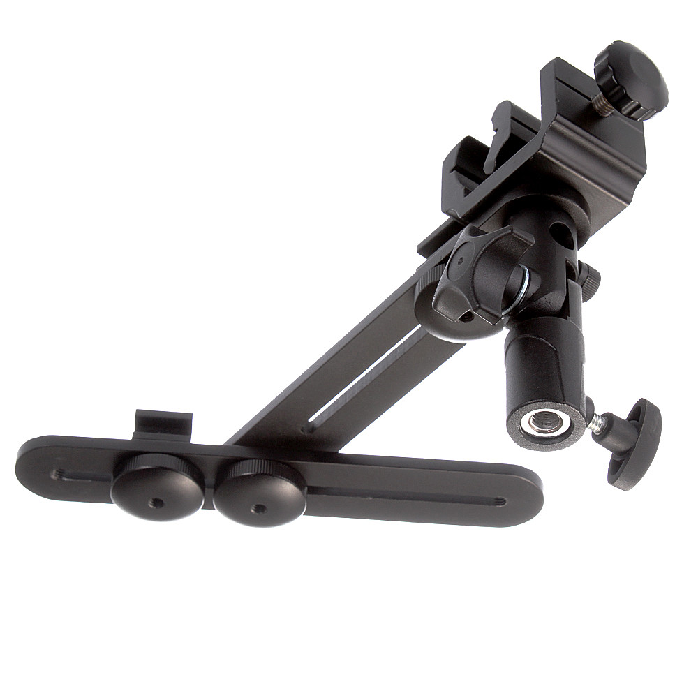 Foldable bracket holder arm for triangle reflector disc extensible photo studio