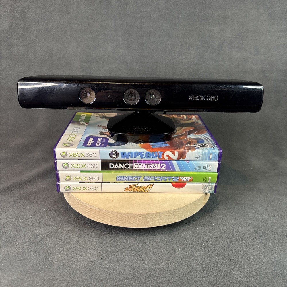 Xbox 360 Kinect Sensor (1414)  with 4 Games Bundle - Play Bundle