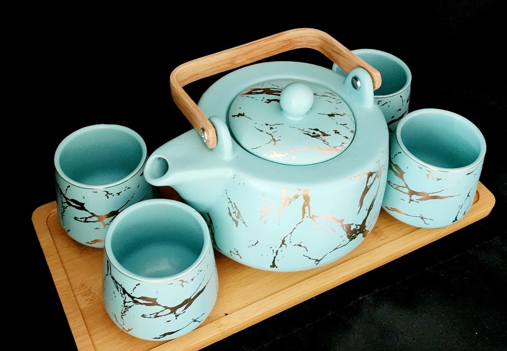 Teal Hinomaru Tea Set