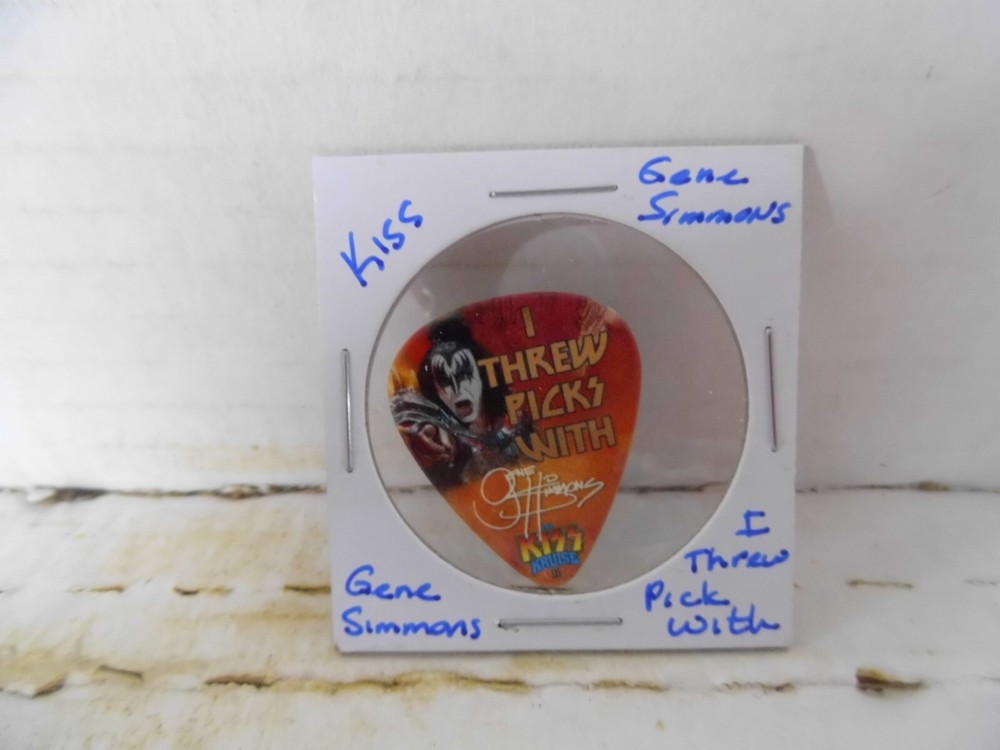 KISS "GENE SIMMONS" I THREW PICKS WITH... GUITAR PICK~READ DESCRIPTION #15~20