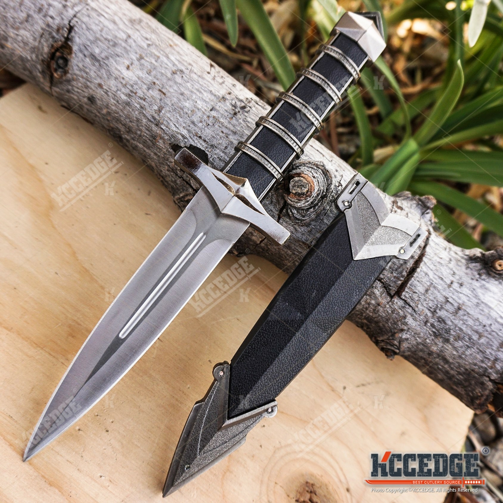 11.5" STAINLESS STEEL DARK ASSASSIN MEDIEVAL DAGGER w/ SHEATH CHAIN REPLICA