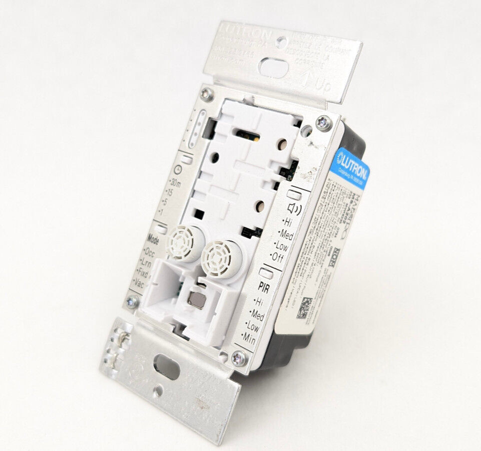 Lutron MS-A202-WH Maestro Dual Technology Occupancy Sensor Switch  Dual-Circuit