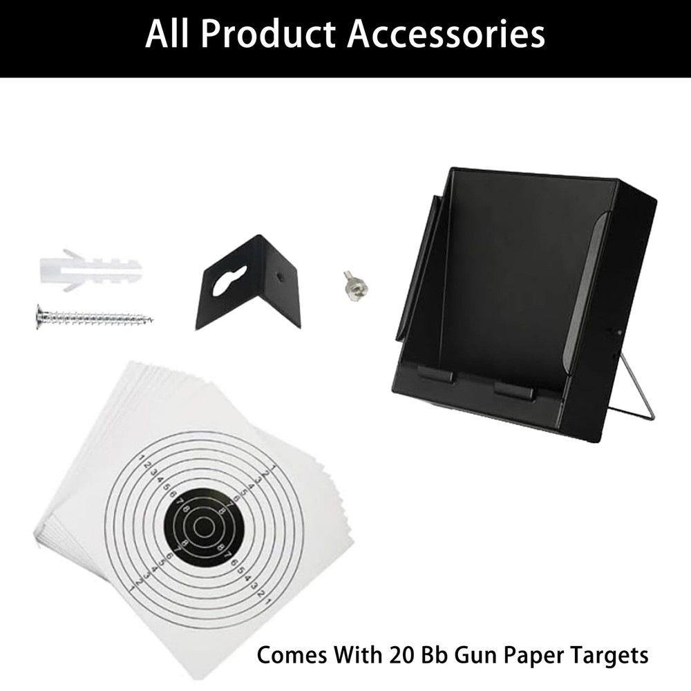 BB Target Trap, and Bullet Shooting Target, with 20 Targets, Automatic Reset,...