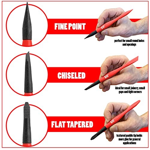 3 Piece Micro Glue Brush Applicator Set
