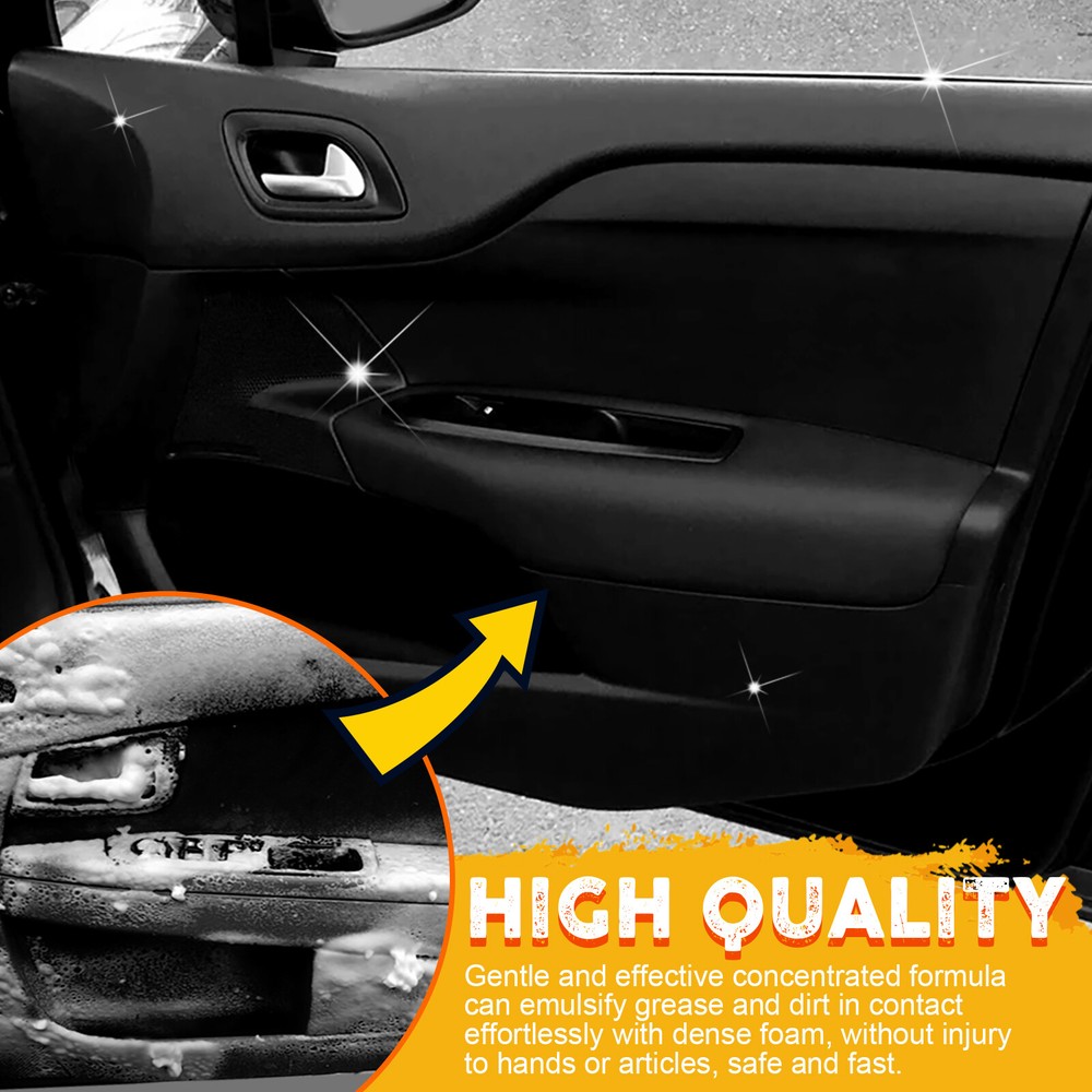 Multi-Purpose Foam Cleaner for Car Interior & Leather Quick Deep Cleaning
