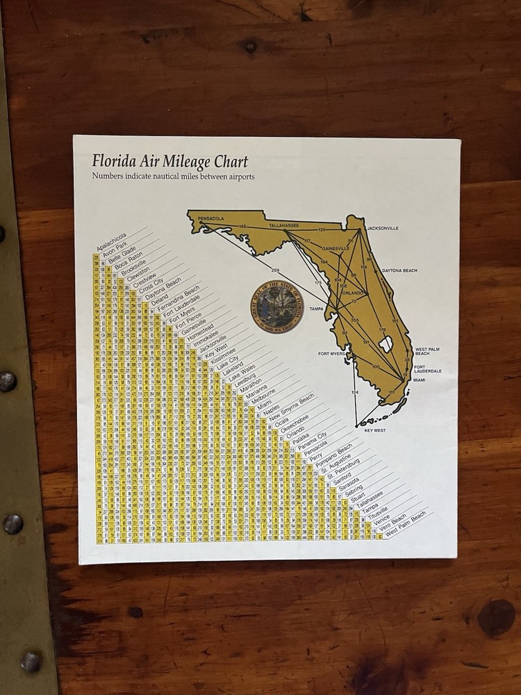 1996 - 1997 Florida Aeronautical Chart VG