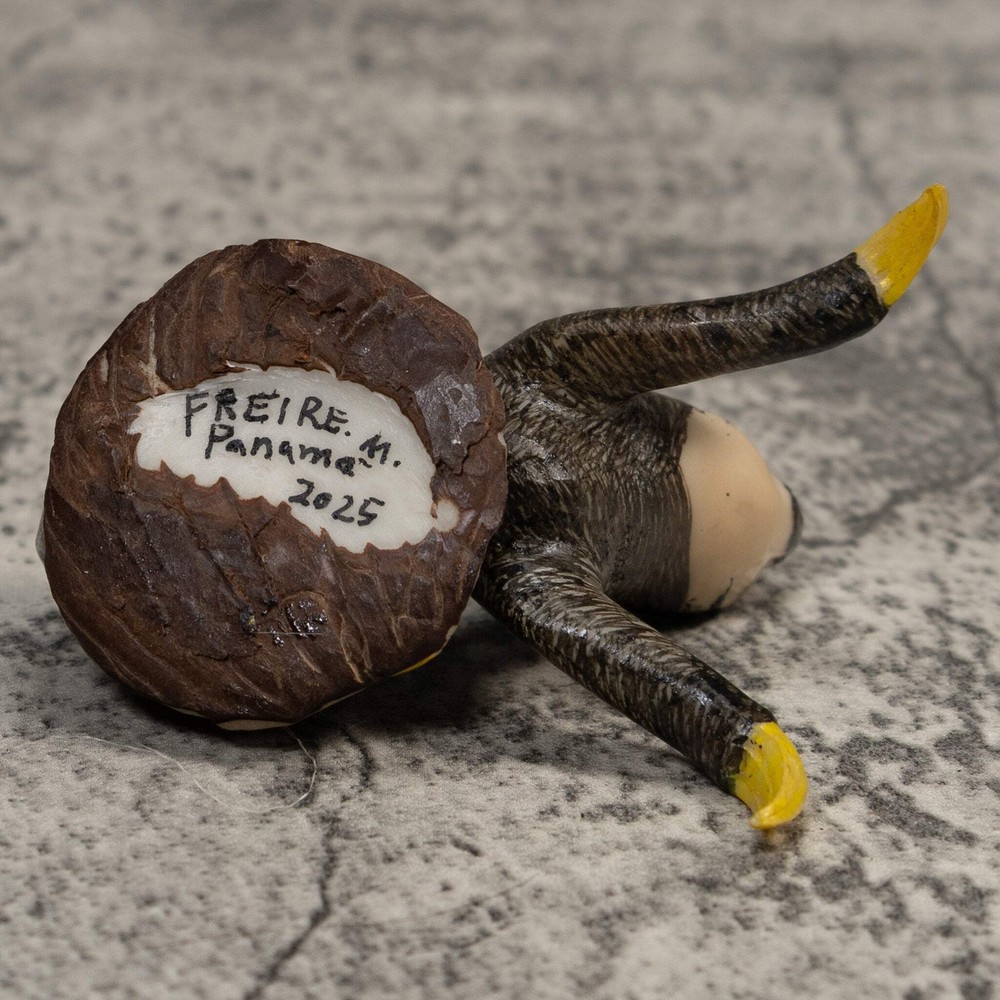 Gray Sloth Tagua Carving