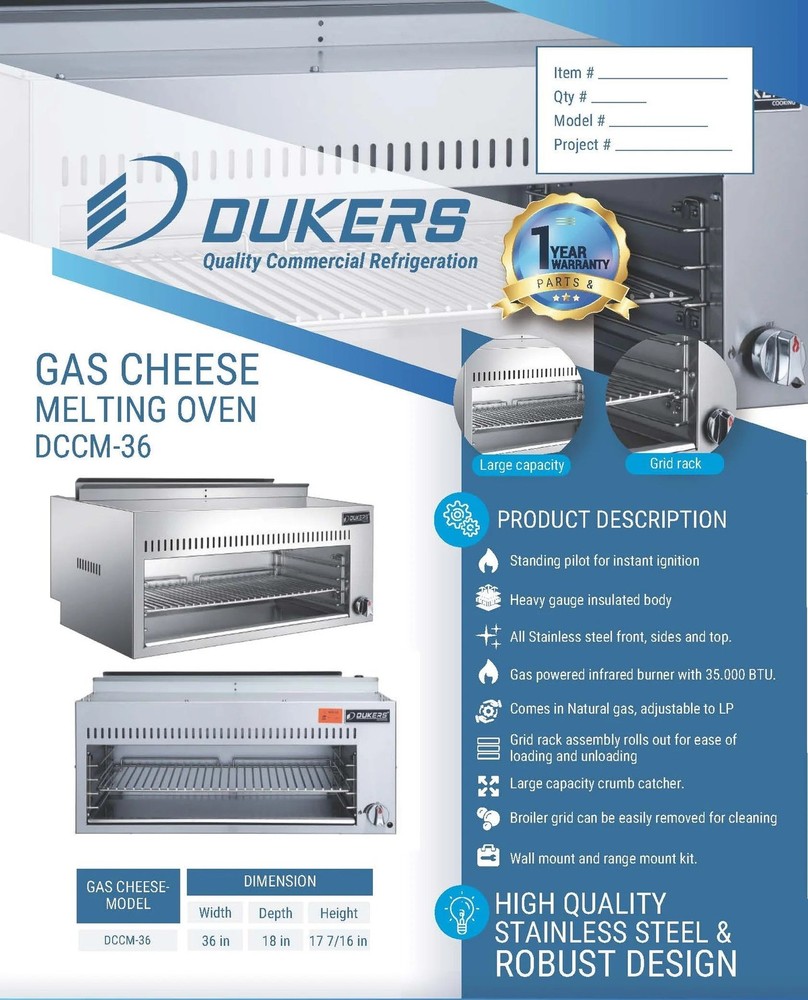 DCCM36 Cheese Melting Oven