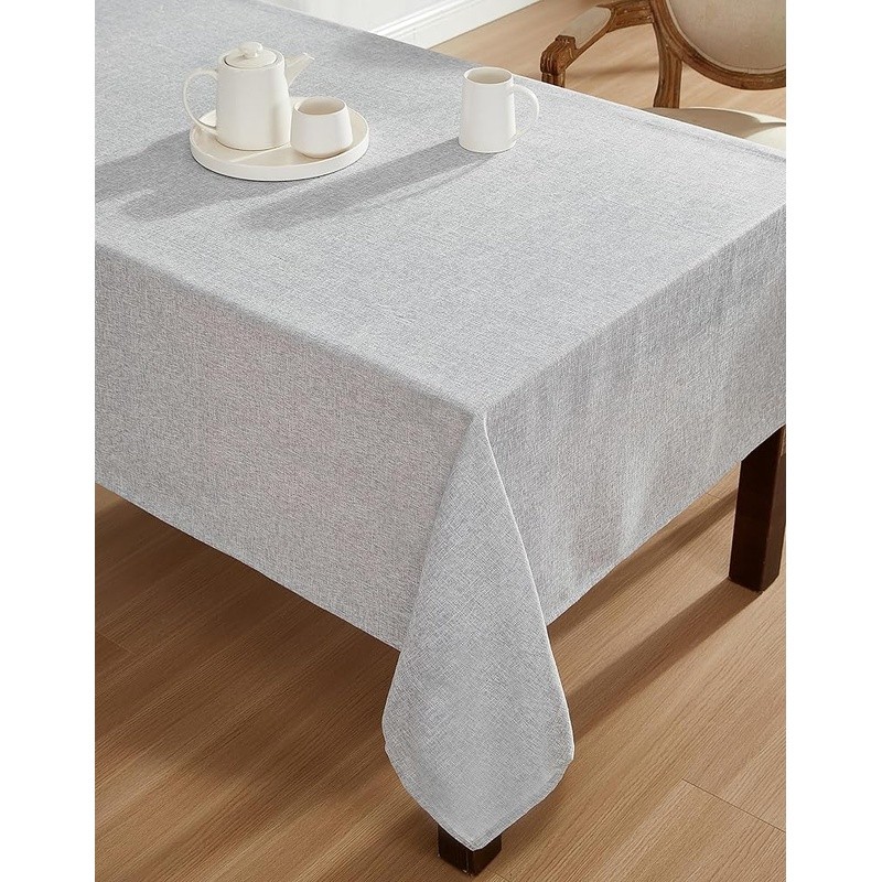 Elegant Polyester Tablecloth Rectangular Formal Casual Dining Events 10-12 Seats