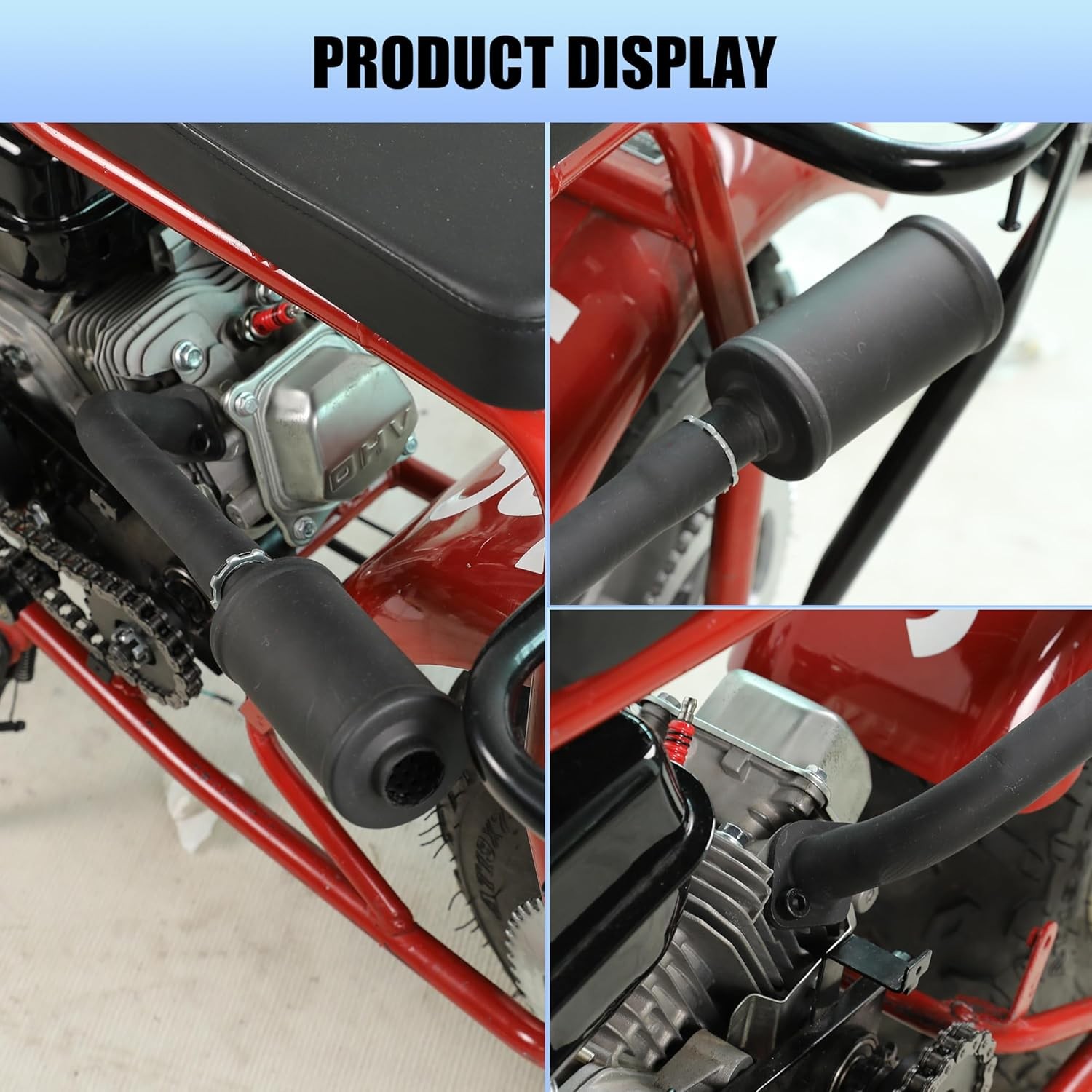 Black VM22 Carburetor Exhaust Muffler Kit For Predator 212cc CT200U Mini Bike