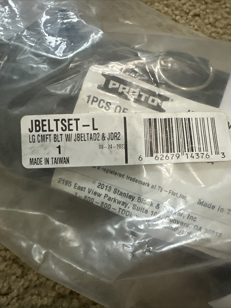 PROTO® TETHERING COMFORT BELT SET. SIZE MEDIUM (JBELTSET-M)