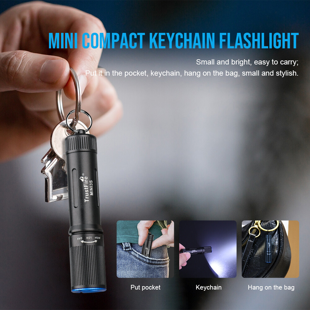 Trustfire 235LM LED Keychain MINI Rechargeable Flashlight Keyring LED Torch