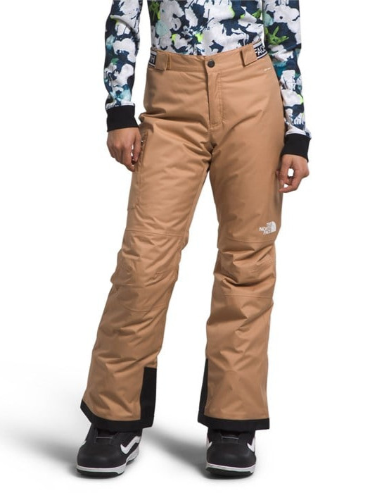 NWT GIRLS KIDS NORTH FACE FREEDOM WATERPROOF INSULATED PANTS - ALMOND BROWN