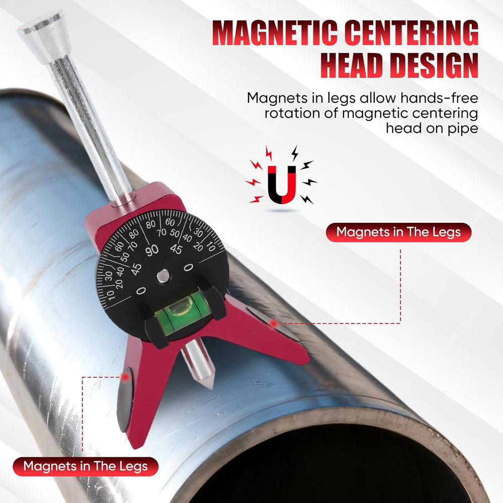Pipe Center Finder, Pipefitter Tools W/Centering Head, Pipe Fitting Tools Center