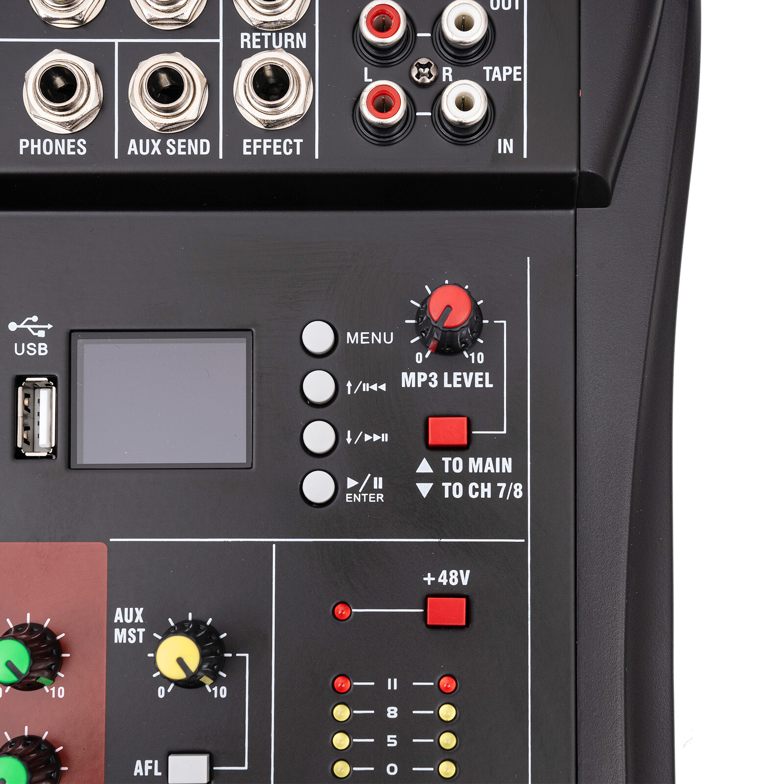 Pro 8 Channel Bluetooth Studio Audio Mixer Live Sound Mixing Console with USB