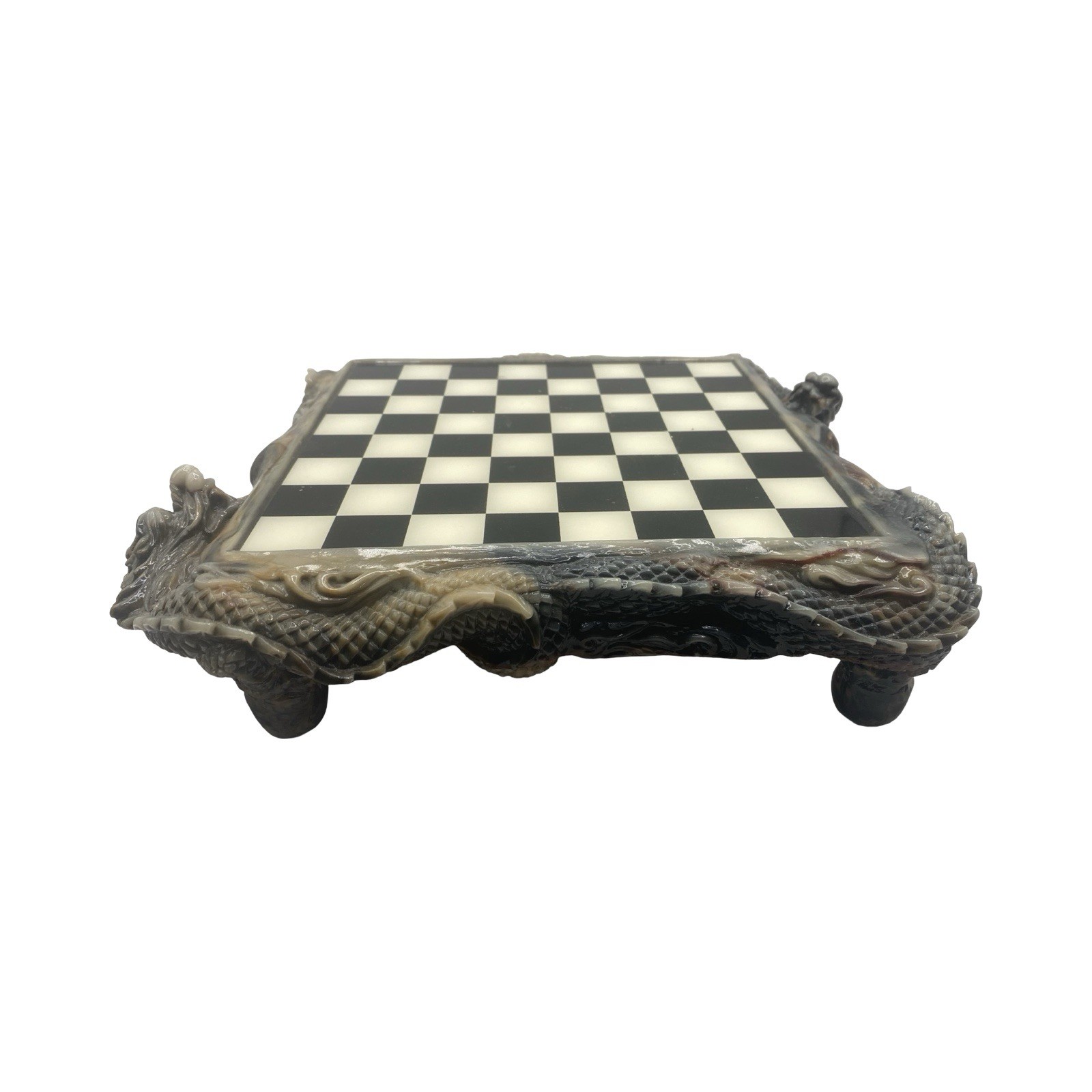 Dragon Collector’s Chess Set Handcrafted Marbleized Asia
