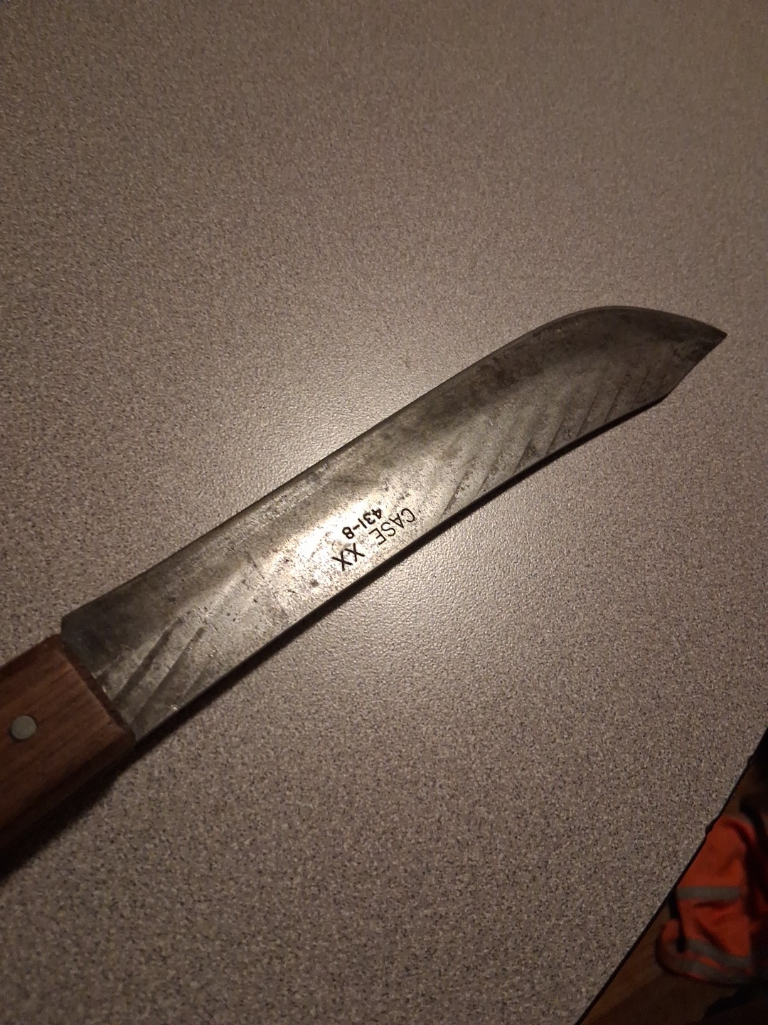 Vintage 50s 60s Case XX USA 431-8 8" Carbon Steel Kitchen Butcher Knife