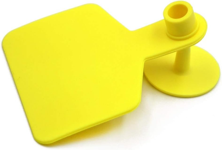 High-Quality Yellow Cattle Ear Tags - 100 Durable Plastic Identification Tags