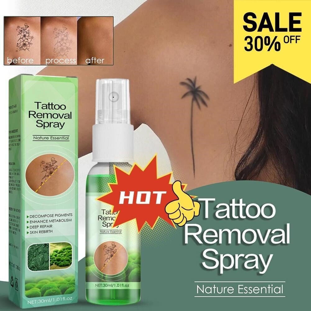 Quick Tattoo Removal Cream Natural Safe Pigment Permanent RemoverSpray J6R1