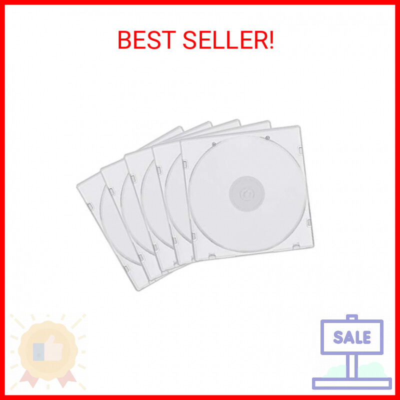 10 Pack 5.2mm Slim Clear PP Plastic CD DVD Case Storage Wallets