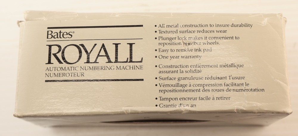 3 Pc. Date Number Stamping System Items / Bates Royall Sure-Rite Eagle Zephyr