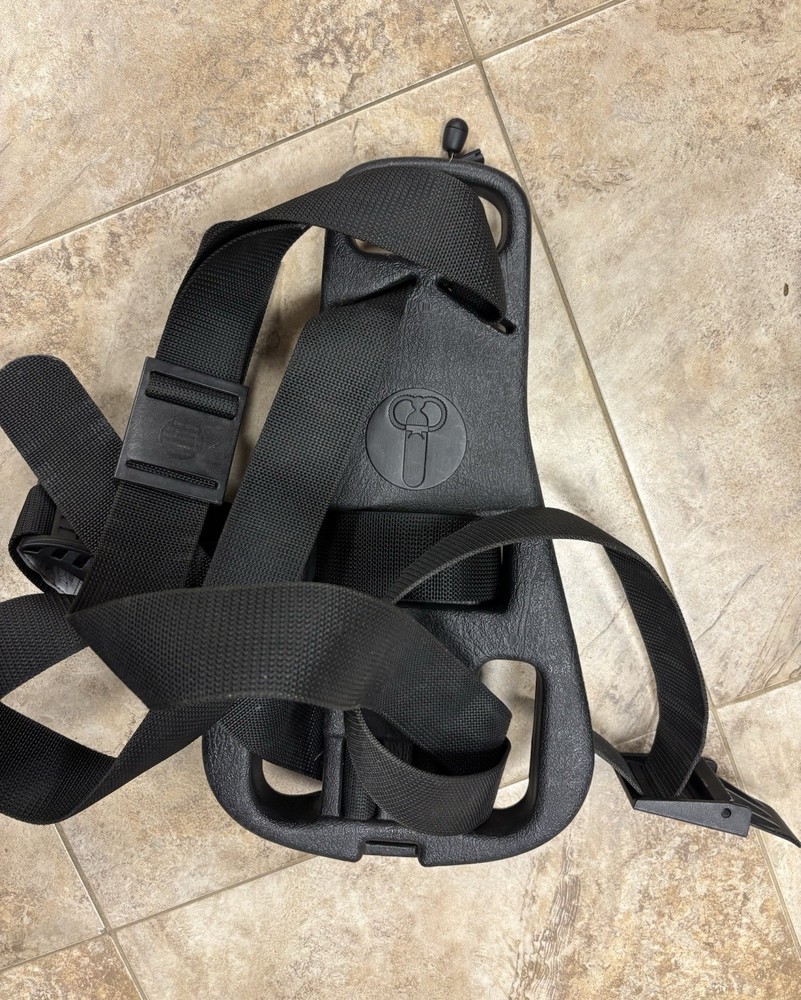 Scuba Diving Harness Backplate Black Plastic Adjustable Straps