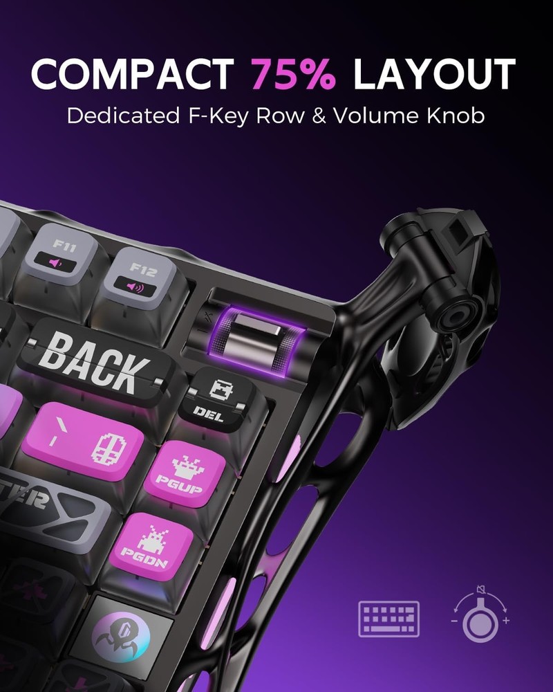 GravaStar Mercury K1 Pro 75% Wireless Gaming Keyboard