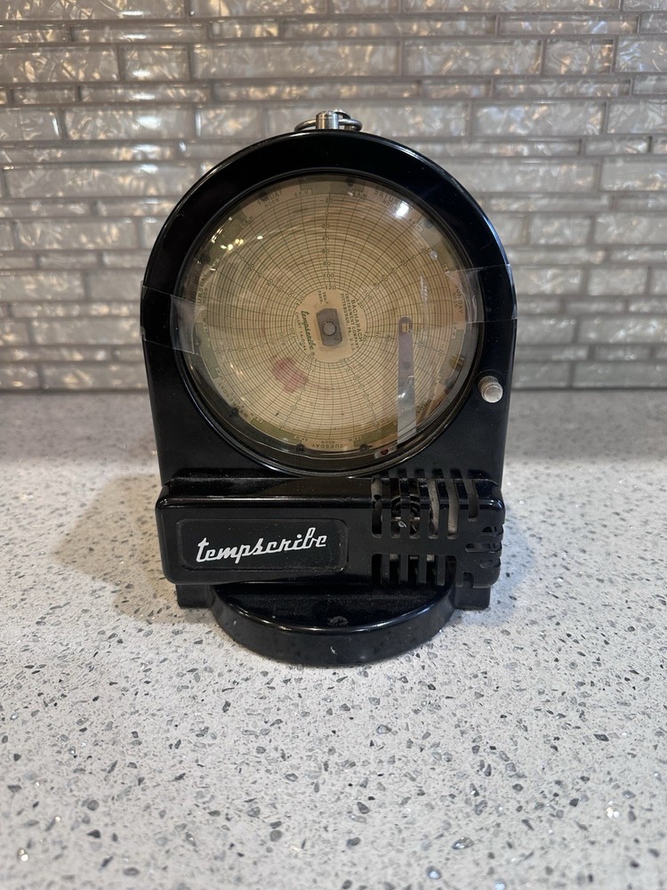 Bacharach Tempscribe Temperature Chart Recorder 14-7030 7 Day Movement Untested