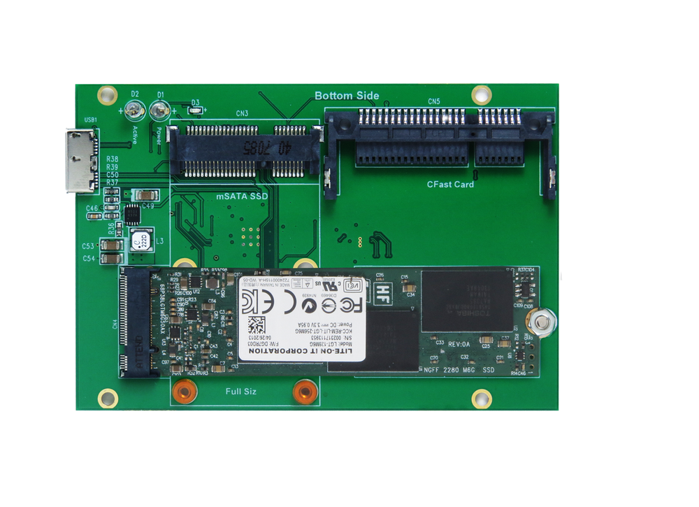 USB 3.1 Micro B to M.2 - mSATA - CFast Card Adapter