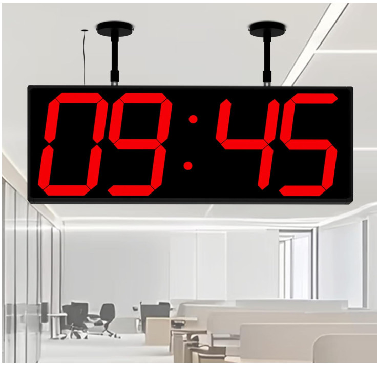 Digital Clock Large Display 19" with Remote Control,Double-Sided Clock, Suspende
